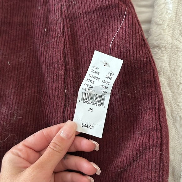 NWT red suede skirt - Picture 3 of 4